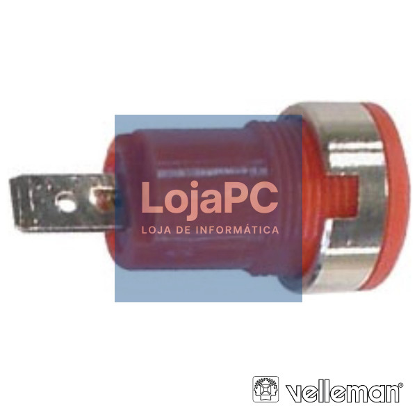 BORNE TERMINAL 4MM VERMELHO VELLEMAN