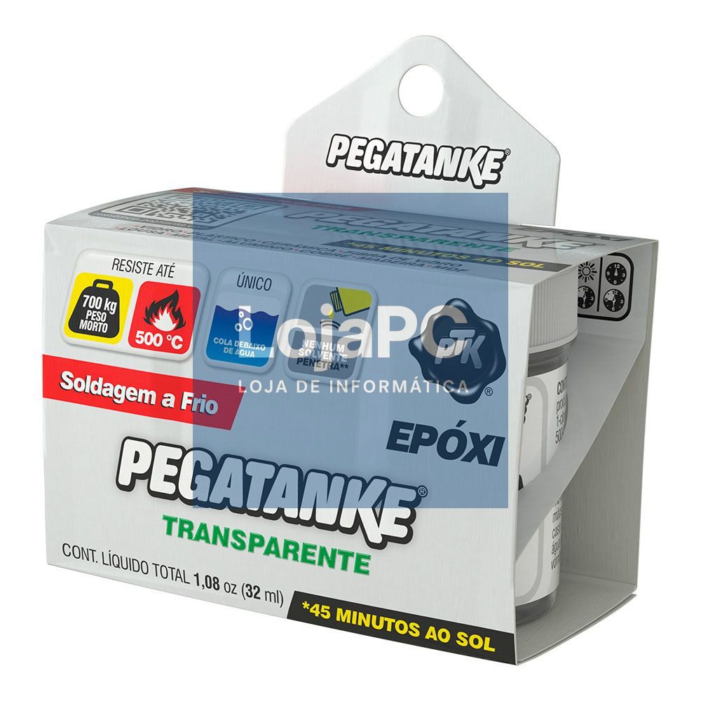 Cola Epóxida Secagem Rápida Transparente 700Kg 32g