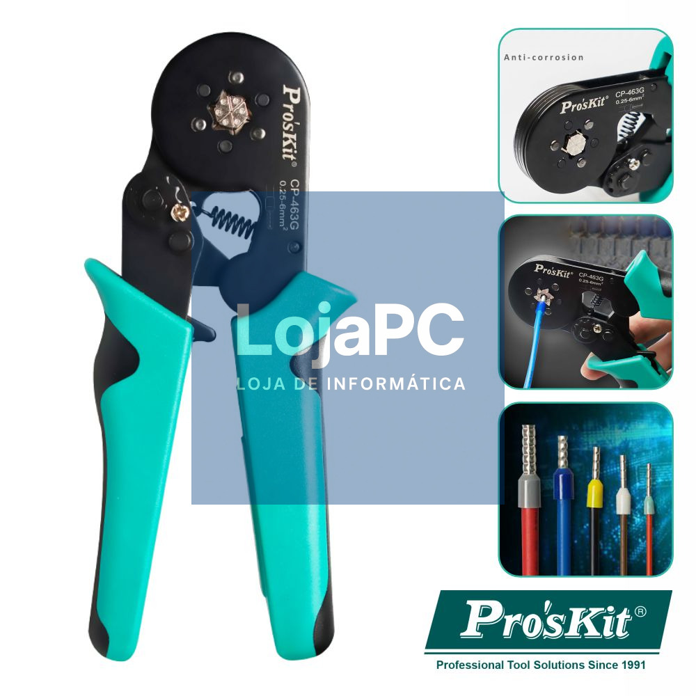 Alicate De Cravar Ponteiras Exagonal 0.25/6MM² PROSKIT