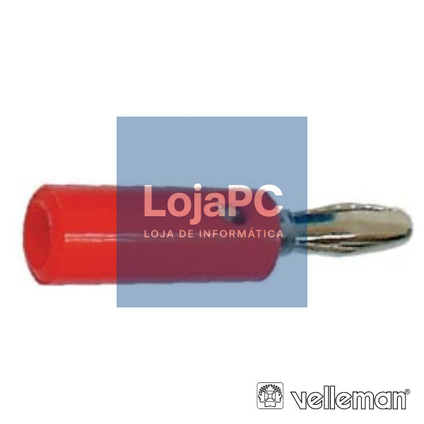 FICHA BANANA 4MM VERMELHA VELLEMAN