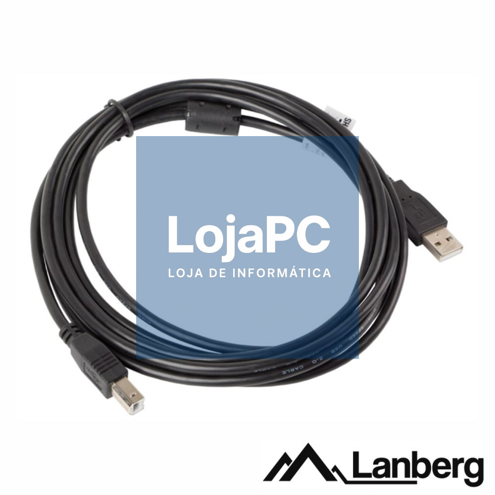 Cabo USB-A 2.0 Macho / USB-B Macho 3m LANBERG