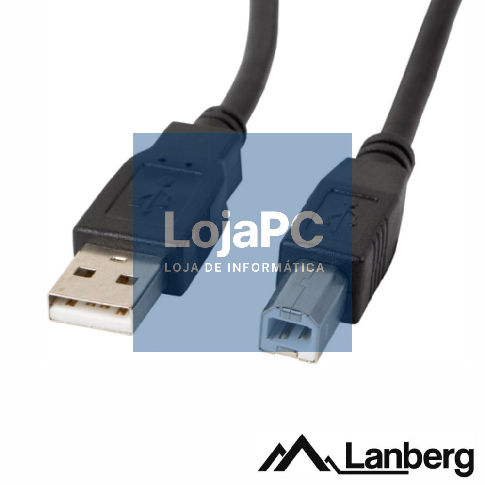 Cabo USB-A 2.0 Macho / USB-B Macho 5m LANBERG