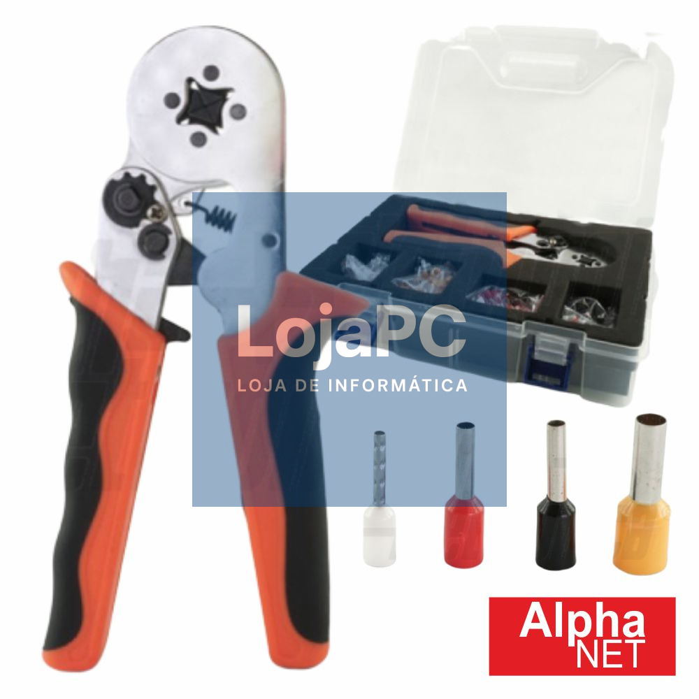 KIT ALICATE DE CRAVAR + TERMINAIS PONTEIRA AWG10-23 ALPHANET