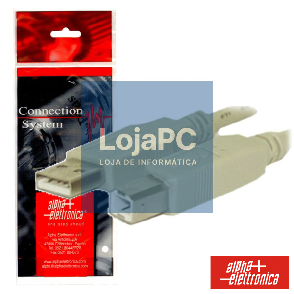 CABO USB TIPO-A MACHO / USB TIPO-B MACHO 5M POLYBAG