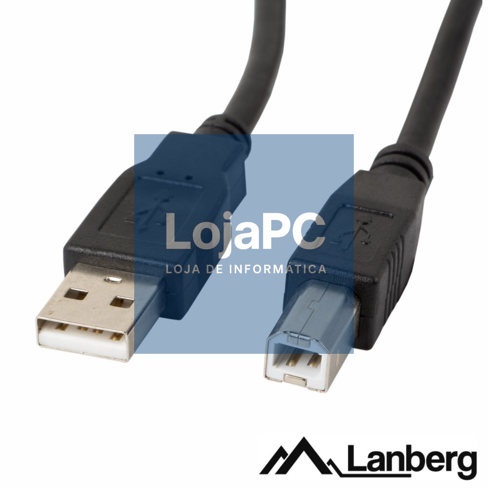Cabo USB-A 2.0 Macho / USB-B Macho 3m LANBERG