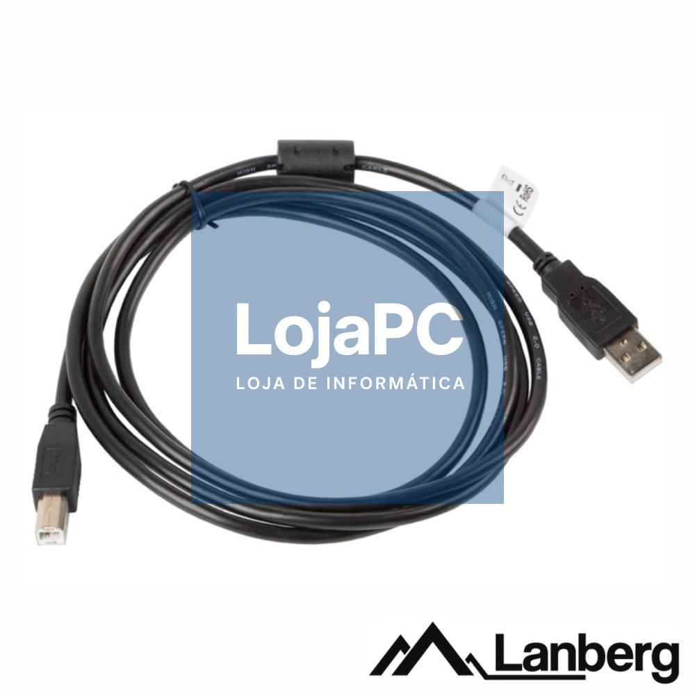 Cabo USB-A 2.0 Macho / USB-B Macho 1.8m LANBERG