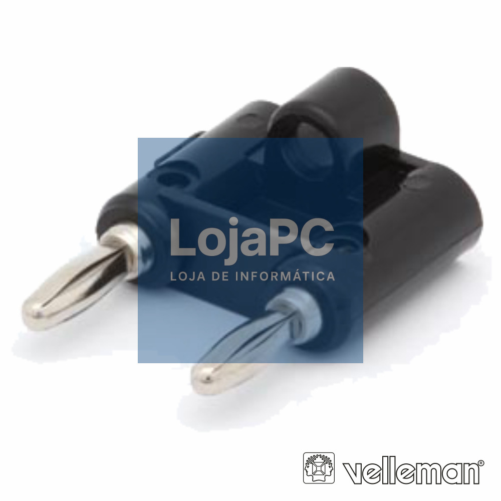 FICHA BANANA DUPLA 7MM PRETA VELLEMAN