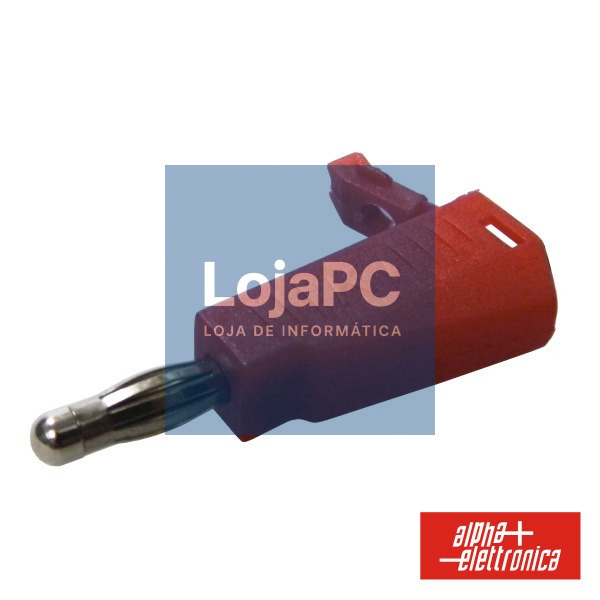 FICHA BANANA PROFISSIONAL 4MM VERMELHA