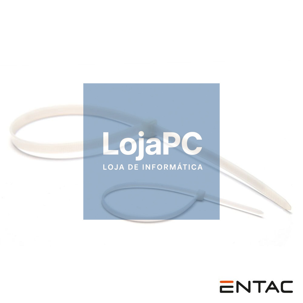Conjunto 50 Braçadeiras Nylon 3.6x100mm Branco ENTAC