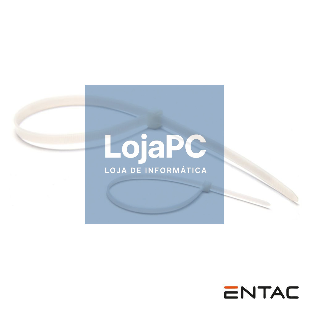 Conjunto 50 Braçadeiras Nylon 4.8x300mm Branco ENTAC