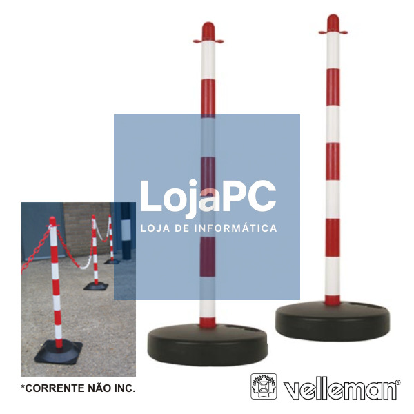 POSTE EM PLÁSTICO P/ CORRENTE SEGURANÇA 2X VELLEMAN