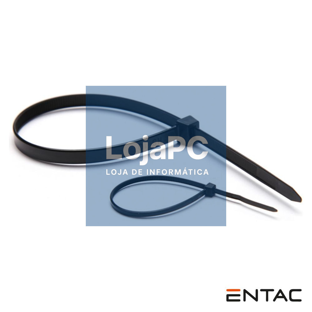 Conjunto 50 Braçadeiras Nylon 4.8x200mm Preto ENTAC
