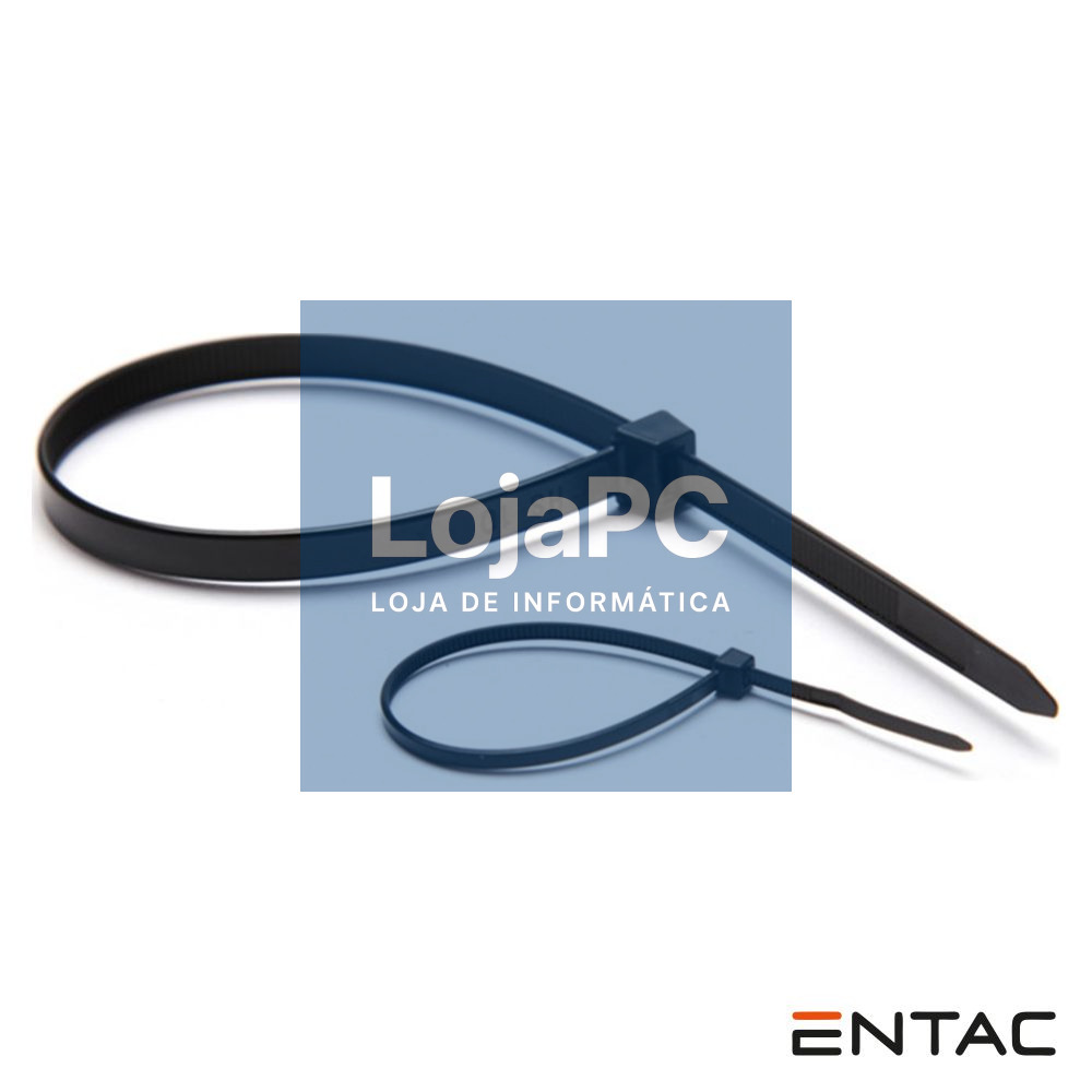 Conjunto 50 Braçadeiras Nylon 7.6x370mm Preto ENTAC