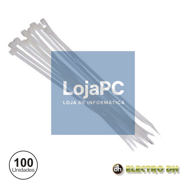 BRAÇADEIRA PLÁSTICA 250X4.8MM BRANCO EDH