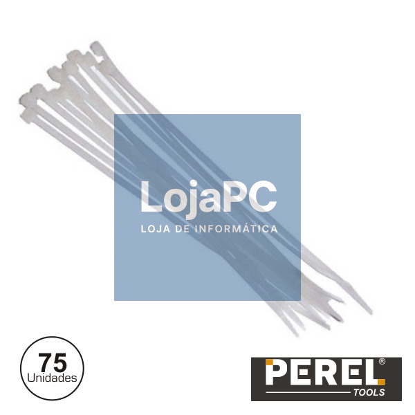 BRAÇADEIRA PLÁSTICA 75X BRANCO PEREL