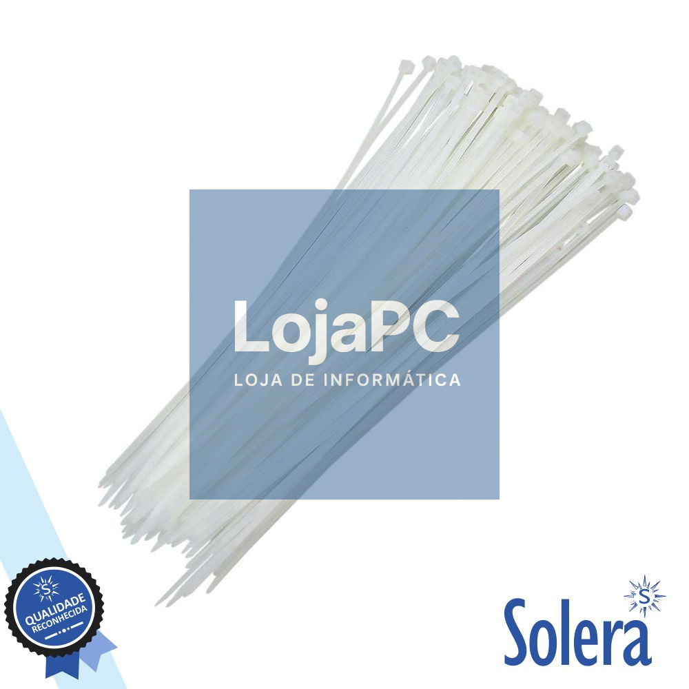 CONJUNTO 100 BRAÇADEIRAS NYLON 4.8x200MM SOLERA