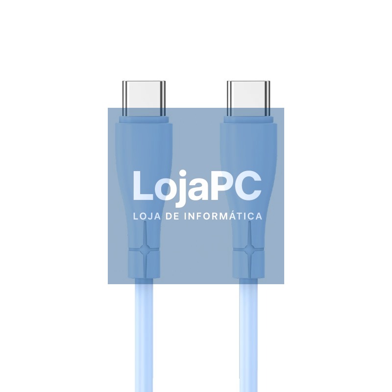 COOL Silicone Universal Type C to Type C USB Cable Sky Blue (1 Meter)