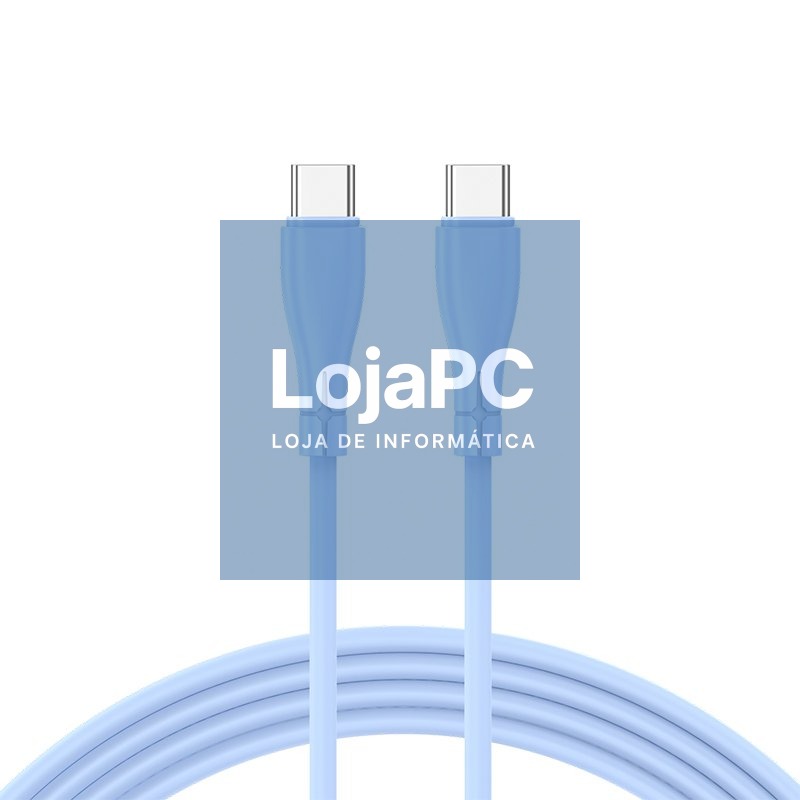 COOL Silicone Universal Type C to Type C USB Cable Sky Blue (1 Meter) — imagem 4