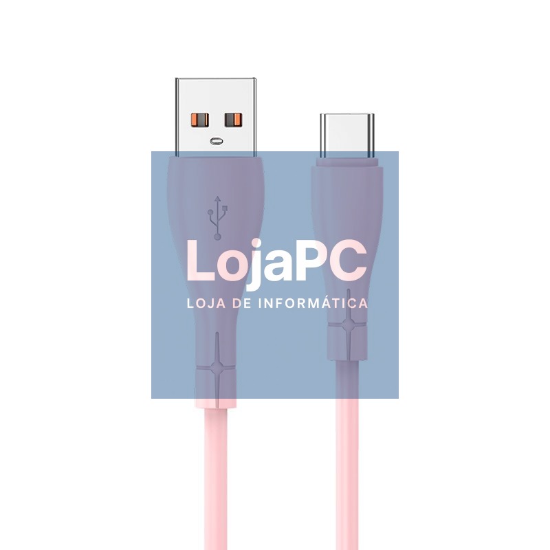 COOL Silicone Universal USB to Type C Cable Pink (1 Meter)