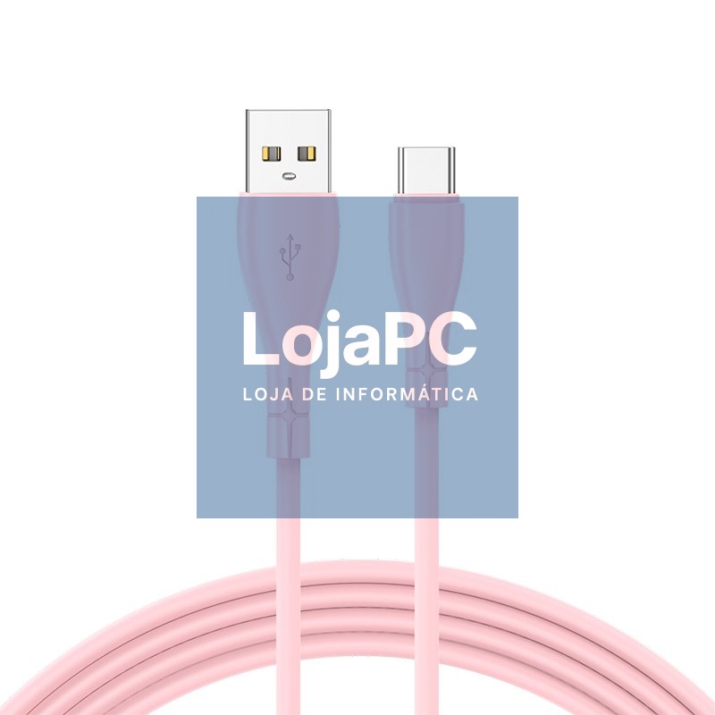 COOL Silicone Universal USB to Type C Cable Pink (1 Meter) — imagem 3