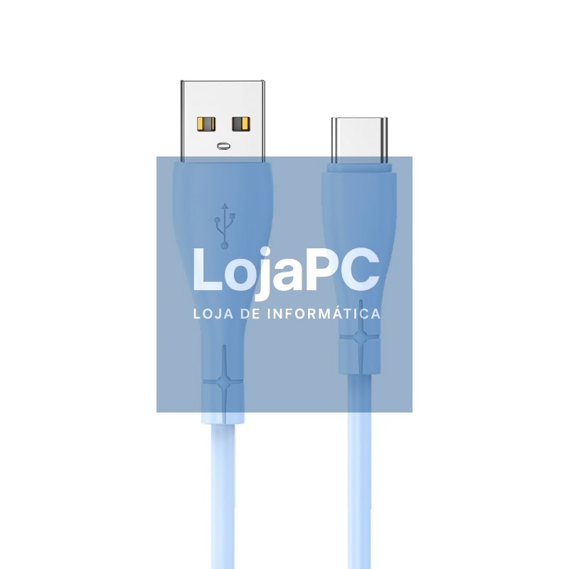 COOL Silicone Universal USB to Type C Cable Sky Blue (1 Meter)