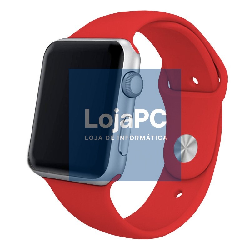 COOL Strap for Apple Watch Series 1 / 2 / 3 / 4 / 5 / 6 / 7 / 8 / 9 / SE (38 / 40 / 41 mm) Rubber Red