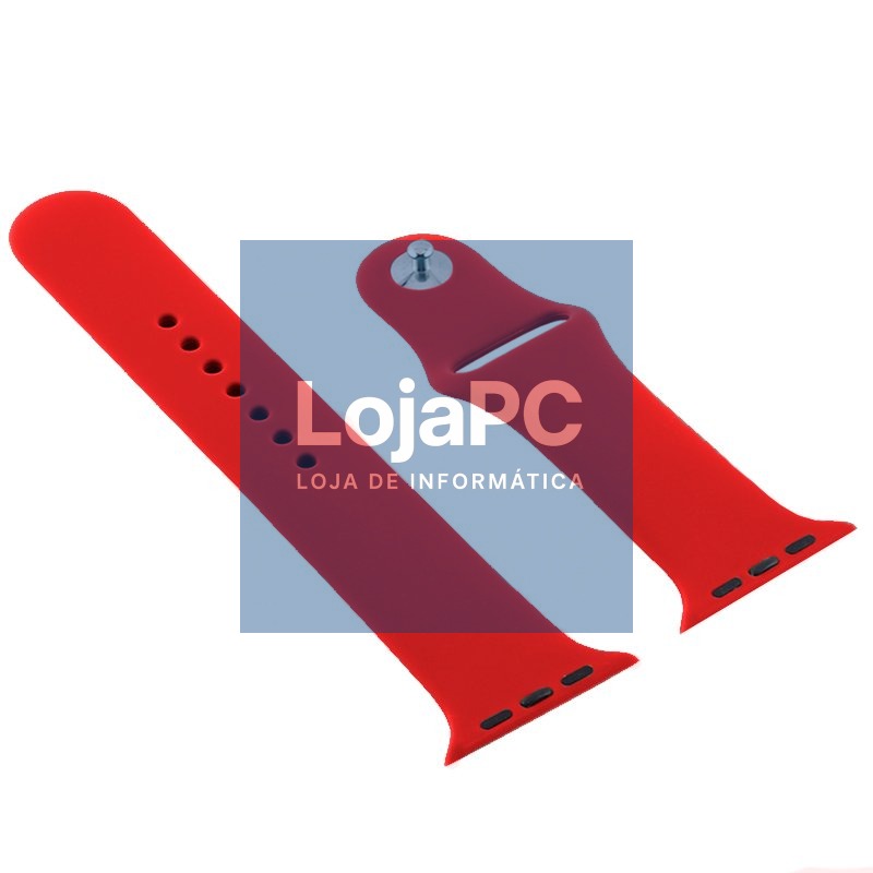COOL Strap for Apple Watch Series 1 / 2 / 3 / 4 / 5 / 6 / 7 / 8 / 9 / SE (38 / 40 / 41 mm) Rubber Red — imagem 3