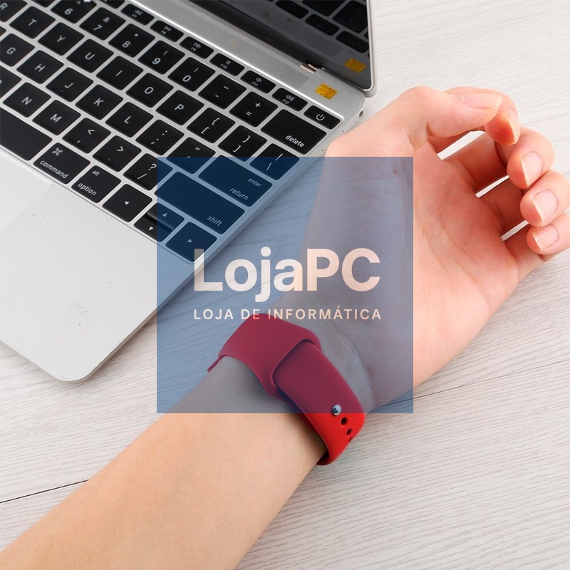 COOL Strap for Apple Watch Series 1 / 2 / 3 / 4 / 5 / 6 / 7 / 8 / 9 / SE (38 / 40 / 41 mm) Rubber Red — imagem 4