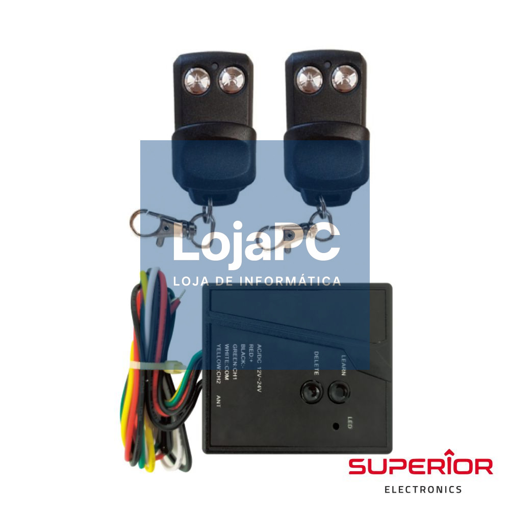 Kit Emissor Receptor de 2 Canais E 2 Comandos Interior