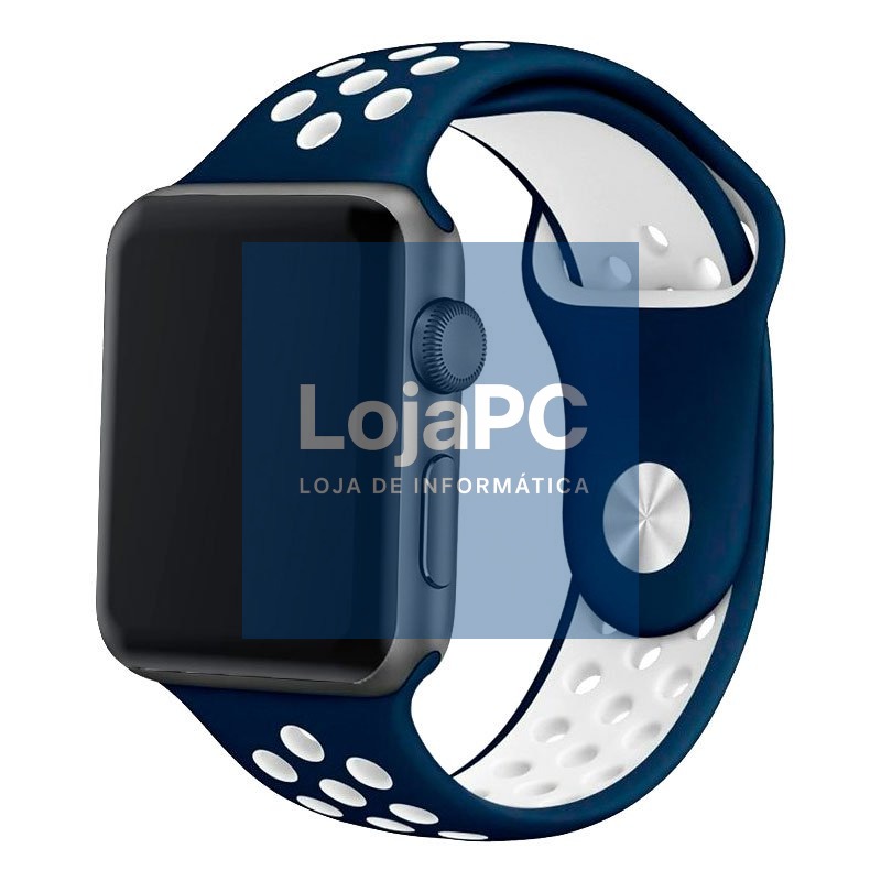 COOL Strap for Apple Watch Series 1 / 2 / 3 / 4 / 5 / 6 / 7 / 8 / 9 / SE (38 / 40 / 41 mm) Sport Blue