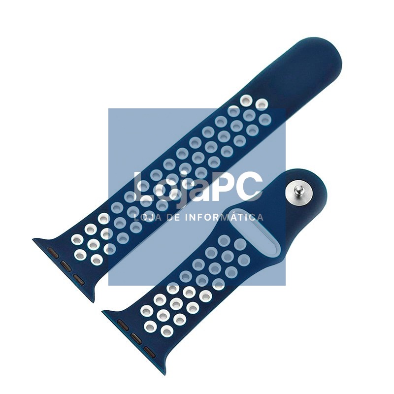 COOL Strap for Apple Watch Series 1 / 2 / 3 / 4 / 5 / 6 / 7 / 8 / 9 / SE (38 / 40 / 41 mm) Sport Blue — imagem 4