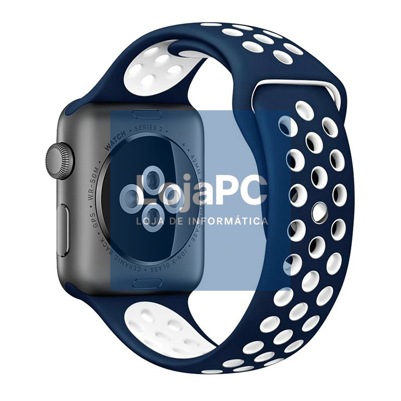 COOL Strap for Apple Watch Series 1 / 2 / 3 / 4 / 5 / 6 / 7 / 8 / 9 / SE (38 / 40 / 41 mm) Sport Blue — imagem 3