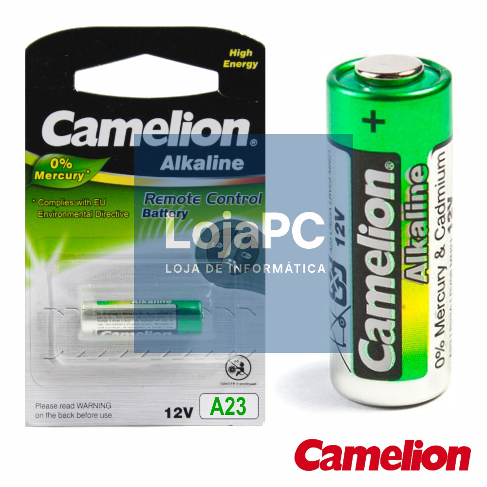 PILHA ALCALINA A23/LR23A 12V BLISTER CAMELION