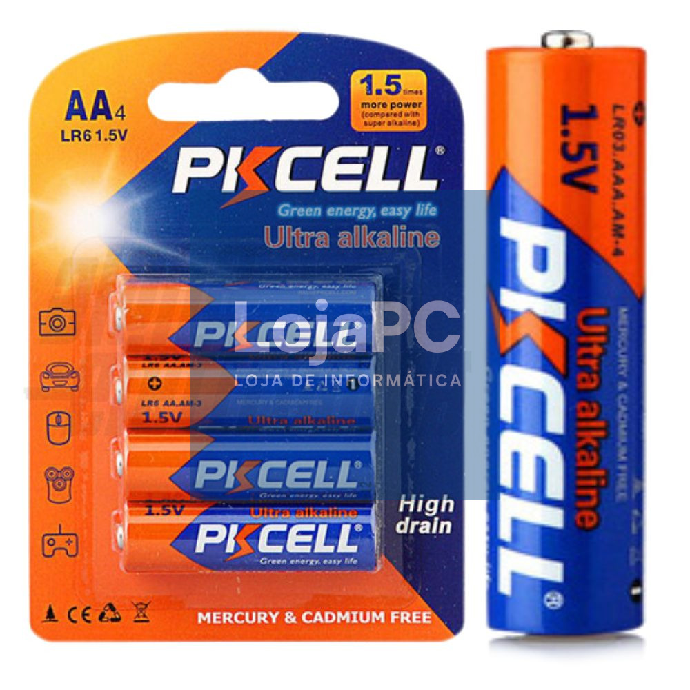 PILHA ULTRA ALCALINA LR6/AA 1.5V 4X BLISTER PKCELL