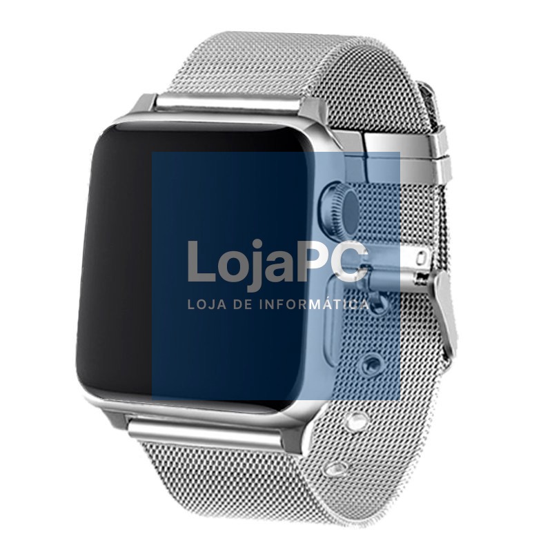 COOL Strap for Apple Watch Series 1 / 2 / 3 / 4 / 5 / 6 / 7 / 8 / 9 / SE (42 / 44 / 45 mm) Metal Silver