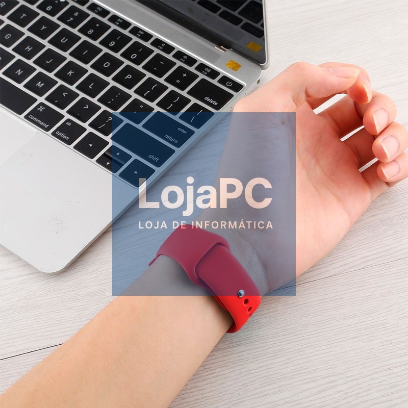 COOL Strap for Apple Watch Series 1 / 2 / 3 / 4 / 5 / 6 / 7 / 8 / 9 / SE (42 / 44 / 45 mm) Rubber Red — imagem 4