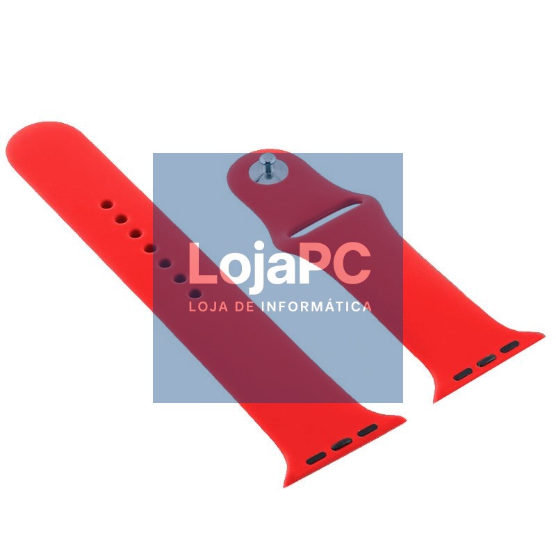 COOL Strap for Apple Watch Series 1 / 2 / 3 / 4 / 5 / 6 / 7 / 8 / 9 / SE (42 / 44 / 45 mm) Rubber Red — imagem 3