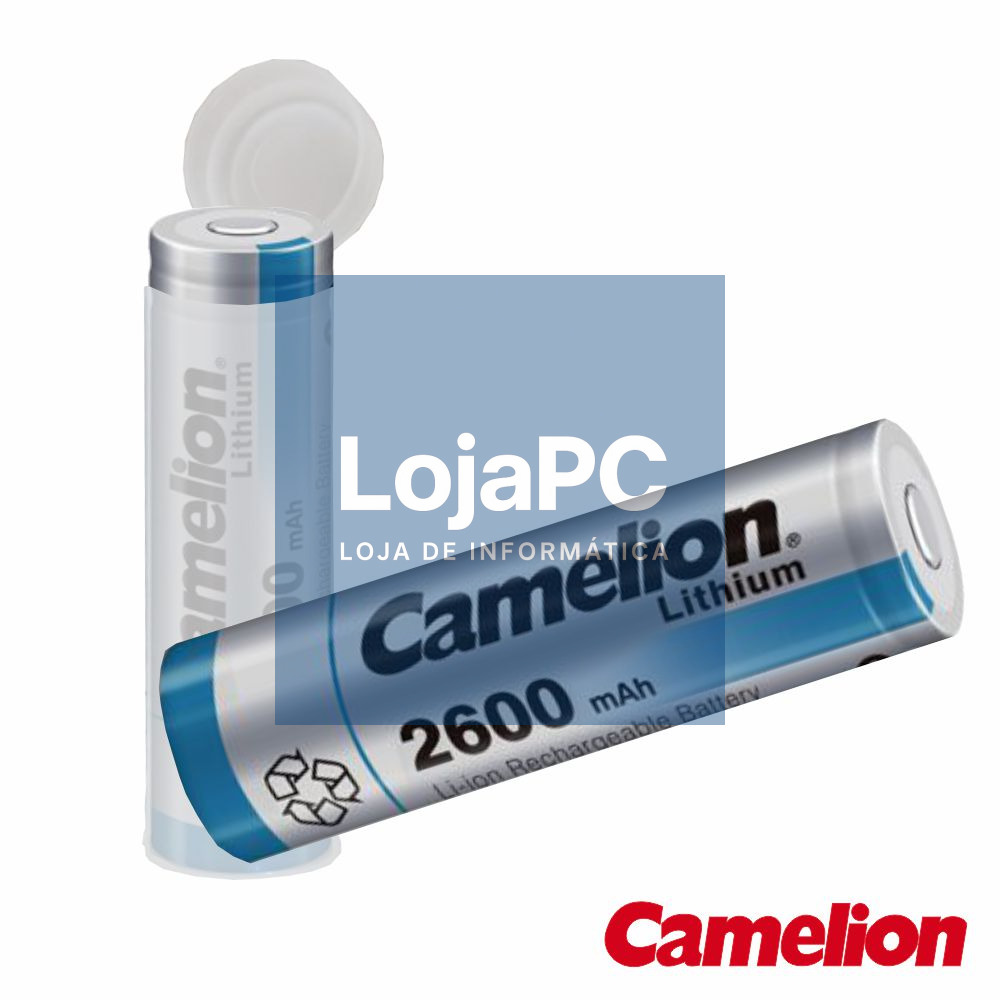 Bateria Lítio Recarregável 18650 3.7V 2600mA CAMELION