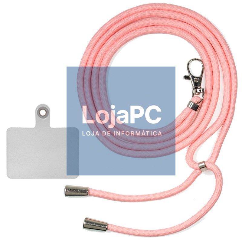 COOL Universal Hanging Lanyard with Card for Smartphone Pink — imagem 2