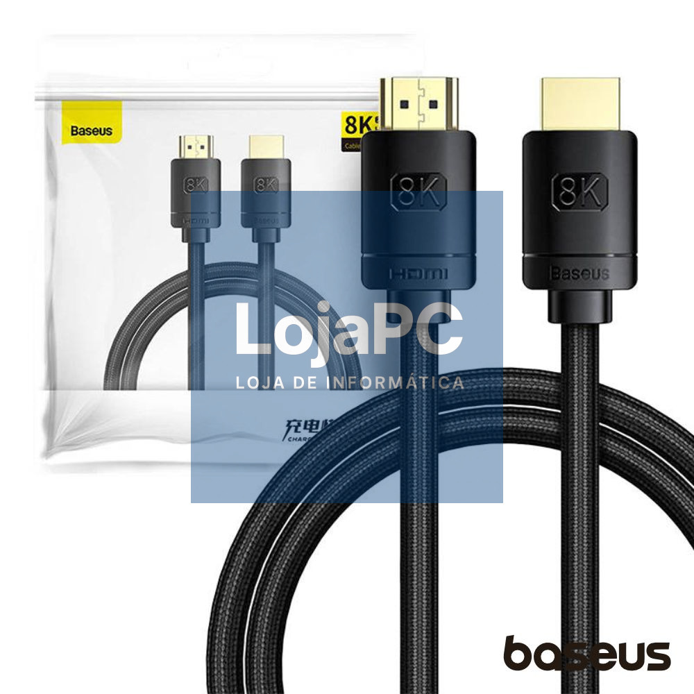 Cabo HDMI Dourado Macho / Macho 2.1 8K 3D HDR 1m BASEUS