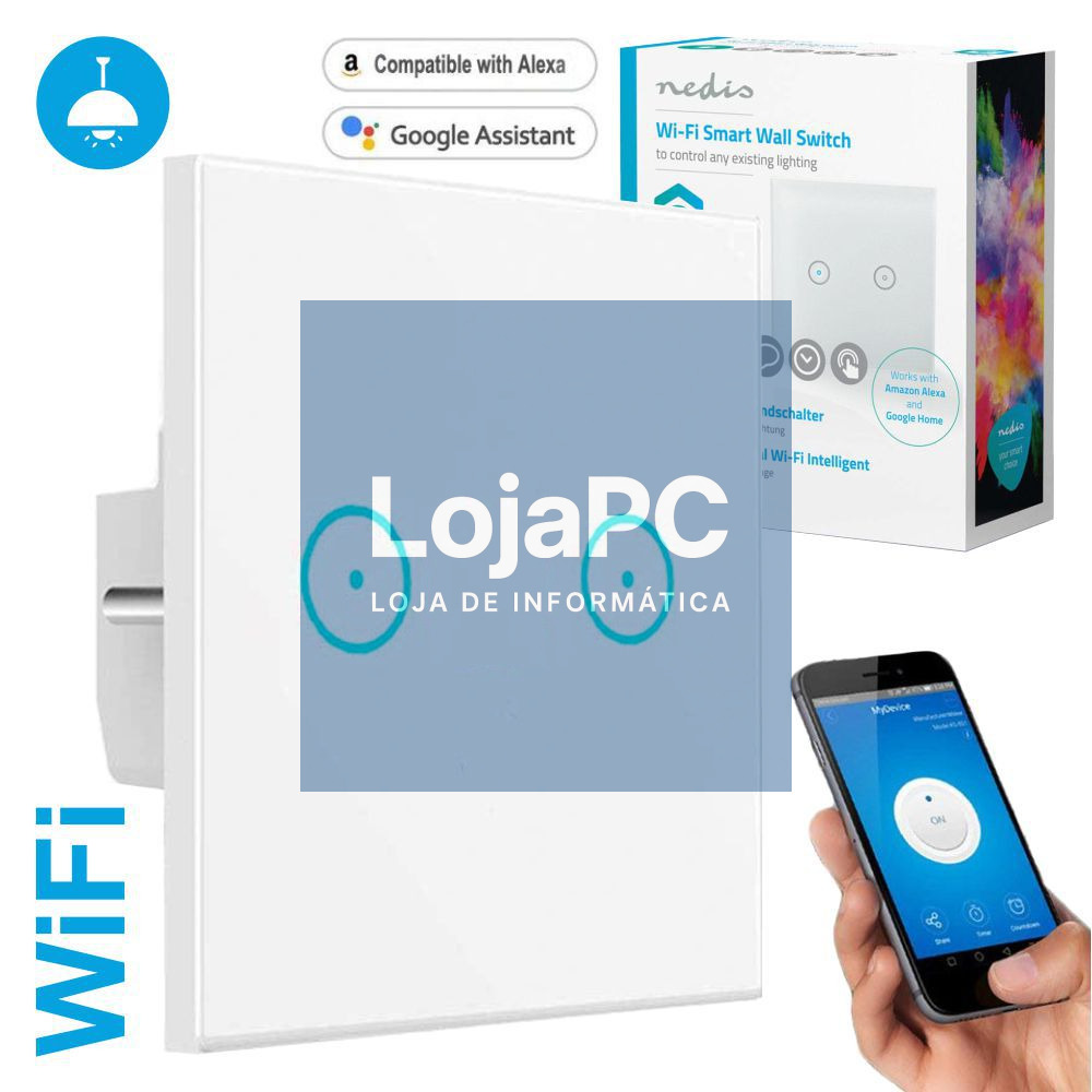 INTERRUPTOR PAREDE WIFI C/ PAINEL TÁTIL