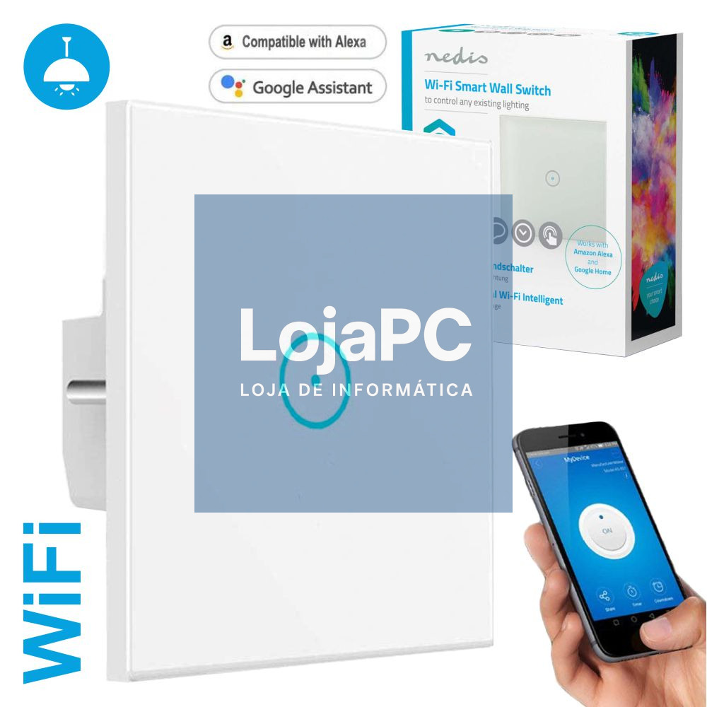 INTERRUPTOR PAREDE WIFI C/ PAINEL TÁTIL