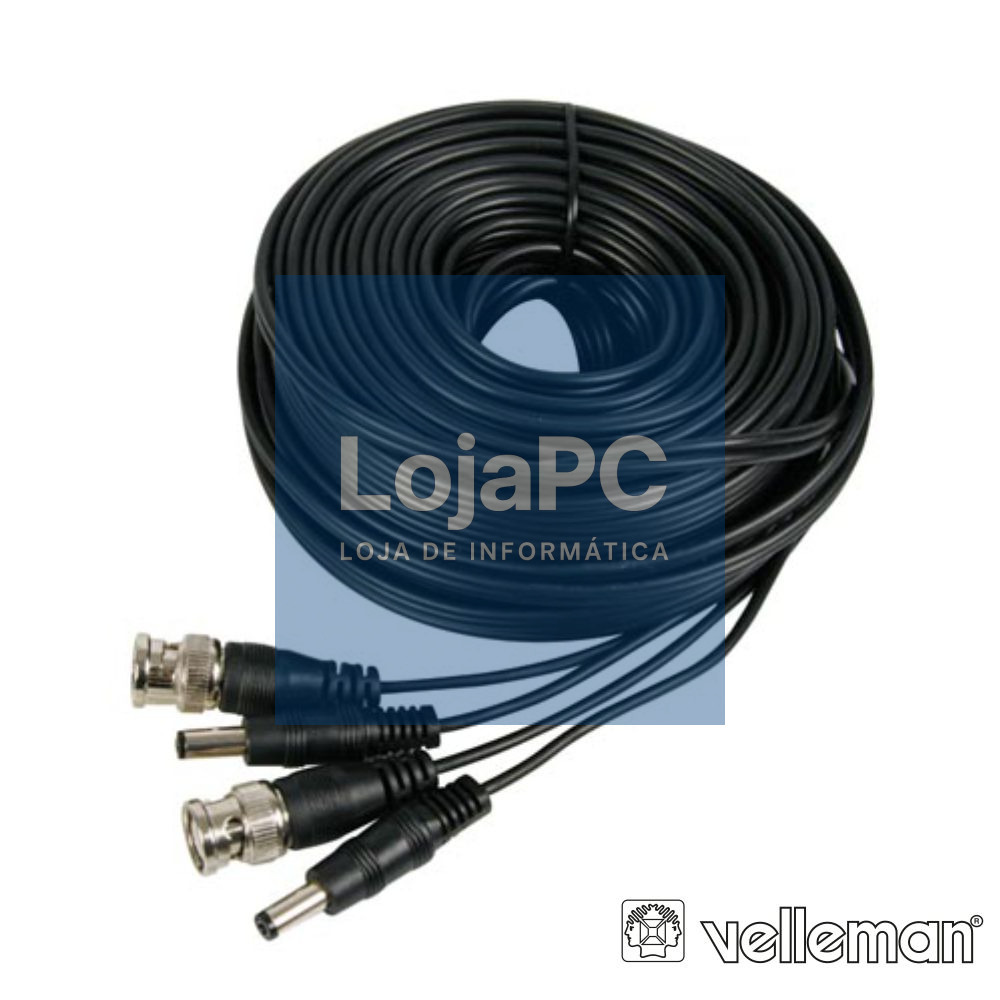 Cabo De Conexão p/ DVR4 / DC e Câmaras - 20M VELLEMAN
