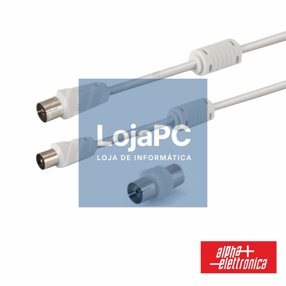 CABO COAXIAL MACHO/FÊMEA BRANCO 2M C/ FILTRO