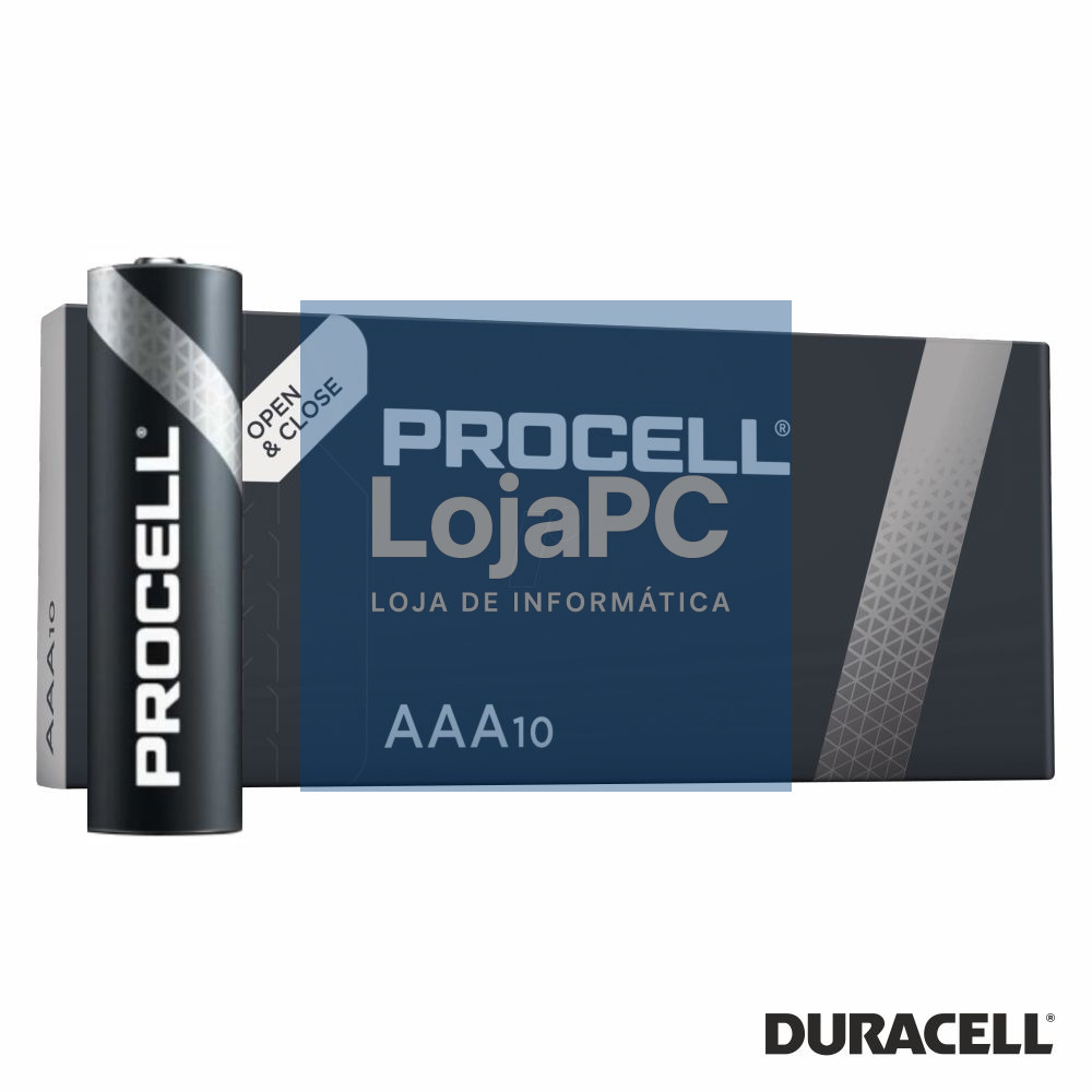 Pilha Alcalina Procell LR03/AAA 1.5V 10X Industrial DURACELL