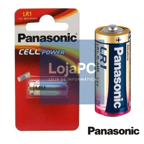 PILHA ALCALINA LR1/N 1.5V BLISTER PANASONIC