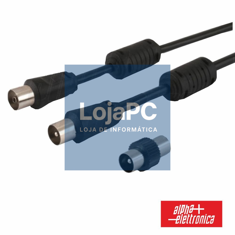 CABO COAXIAL MACHO/FÊMEA PRETO 2M C/ FILTRO