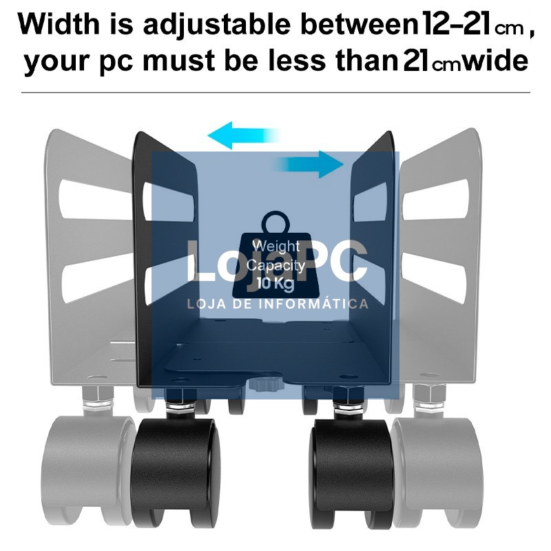 COOL Universal Metal CPU Tower Computer Support (12 cm - 21 cm) — imagem 3