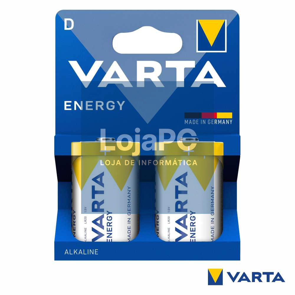 Pilha Alcalina LR20/D 1.5v 2x Blister VARTA