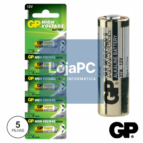 PILHA ALCALINA A27/LR27A 12V 5X BLISTER GP